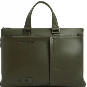 Деловая сумка мужская Piquadro Russel CA4021W137/VE2 с отделением для ноутбука 15.6" хаки натур.кожа