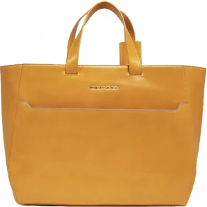 Деловая сумка Piquadro Blue Square BD6680B2/G с отделением для ноутбука 15.6" желтая натур.кожа