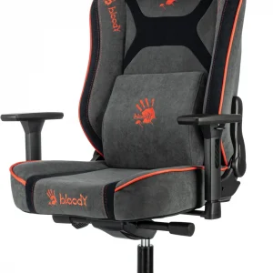 Кресло игровое A4Tech Bloody GC-680 серый/черный искусственная замша с подголов. крестов. металл