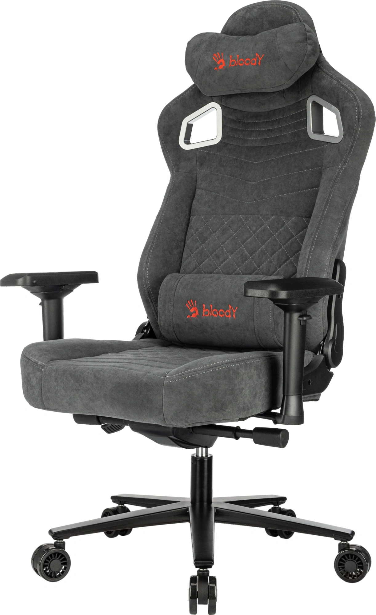 Кресло игровое A4Tech Bloody GC-660 серый искусственная замша