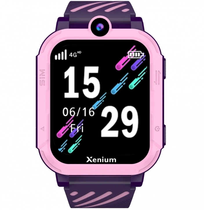 Смарт-часы Xenium W600 1.97" AMOLED корп.розовый рем.фиолетовый (CTW600PK/00)