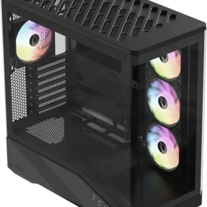 Formula V Line Crystal U9 PA Black, ATX, TYPE-C*1, USB3.0*2, Curved Glass, SIDE 3x PERFORMANCE ARGB, REAR 1x PERFORMANCE ARGB
