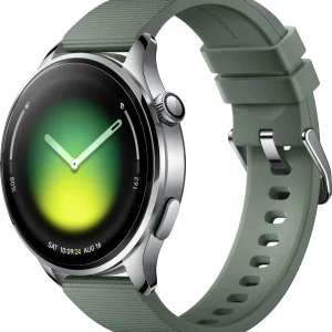 Смарт-часы Xiaomi Watch 5 1.32" AMOLED корп.серебристый рем.зеленый (BHR07WPGL)