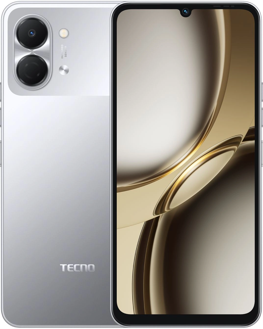 Смартфон Tecno Spark Go 3 128Gb 4Gb серый моноблок 3G 4G 2Sim 6.75" 720x1600 Android 15 13Mpix 802.11 a/b/g/n/ac NFC GPS GSM900/1800 Protect microSD max1024Gb