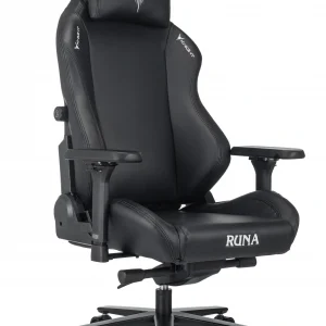 Кресло игровое Knight Runa черный экокожа крестов. металл