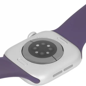 Смарт-часы Apple Watch Series 11 A3331 42мм OLED корп.серебристый Sport Band рем.фиолетовый разм.брасл.:S/M (MEU64X/A)