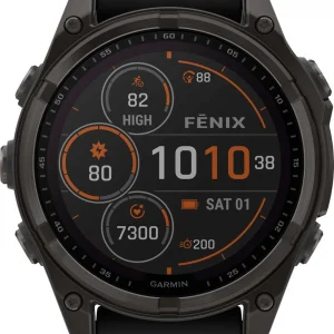 Смарт-часы Garmin Fenix 8 47mm Solar Sapphire 1.4" корп.серый рем.серый (010-02906-11)