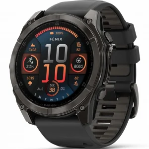 Смарт-часы Garmin Fenix 8 51mm Sapphire AMOLED 1.4" AMOLED корп.черный рем.серый (010-02905-21)