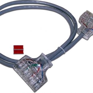 Патч-корд Lanmaster LAN-P4-P4-2.0/6 110-110 кат.6 2м серый ПВХ