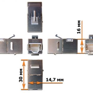 Повторитель портов Lanmaster LAN-KCP45S6A KeystoneRJ45 кат.6A стальной