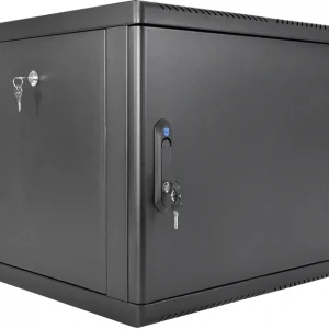 Шкаф коммутационный ЦМО (ШРН-М-9.650.1-9005) настенный 9U 600x650мм пер.дв.металл направл.под закл.гайки 120кг черный 581мм 22кг 180град. 480мм IP20 сталь