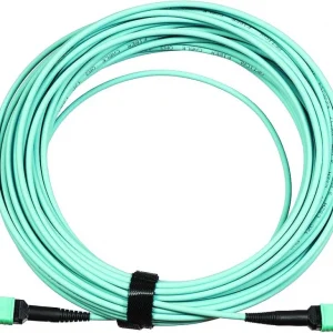 Каб.сборка Lanmaster LAN-12M-12M/OM3B-15 12x50/125 OM3 MPO-MPO полярность B 15м LSZH аквамарин