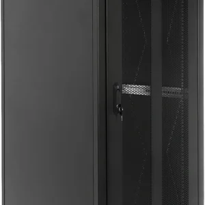 Шкаф серверный ЦМО (ШТК-Э-42.6.10-44АА-9005) напольный 42U 600x1000мм пер.дв.перфор. 2 бок.пан. задн.дв.перфор. направл.под закл.гайки 710кг черный 915мм 105кг