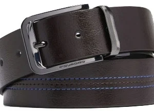 Ремень мужской Piquadro Blue Square CU6742B2/MON 125х3.5см коричневый/черный натур.кожа