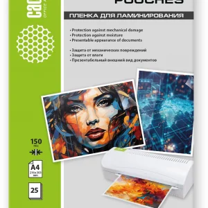 Пленка для ламинирования Cactus 150мкм A4 (25шт) глянцевая 216x303мм CS-LPGА415025