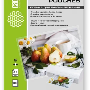 Пленка для ламинирования Cactus 80мкм A3 (100шт) глянцевая 303x426мм CS-LPGА380100