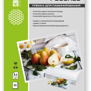 Пленка для ламинирования Cactus 80мкм A3 (25шт) глянцевая 303x426мм CS-LPGА38025