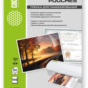 Пленка для ламинирования Cactus 125мкм A4 (100шт) матовая 216x303мм CS-LPMА4125100