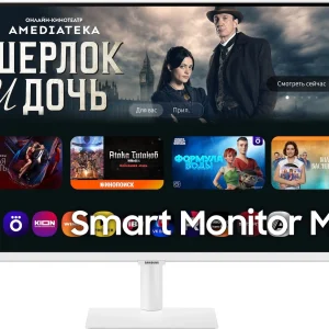 Монитор Samsung 32" S32FM703UIXCI белый VA LED 4ms 16:9 HDMI M/M матовая 3000:1 300cd 178гр/178гр 3840x2160 60Hz 4K USB 6.8кг