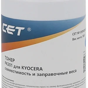 Тонер Cet PK201 OSP0201C-100 голубой бутылка 100гр. для принтера Kyocera ECOSYS P6030cdn/M6026cdn