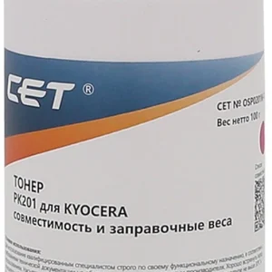 Тонер Cet PK201 OSP0201M-100 пурпурный бутылка 100гр. для принтера Kyocera ECOSYS P6030cdn/M6026cdn