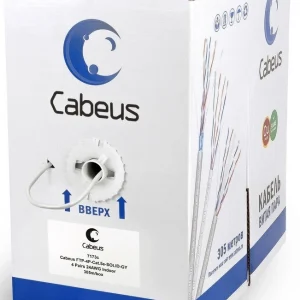 Кабель информационный Cabeus FTP-4P-Cat.5e-SOLID-LSZH-GY кат.5E F/UTP 4 пары LSZH внутренний 305м серый