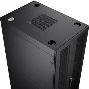 Шкаф серверный Cabeus (ND-SC-42U80/120-BK) напольный 42U 800x1200мм пер.дв.перфор.2ств. задн.дв.перфор.2-хст. 1500кг черный 902мм IP20