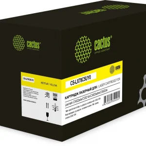 Картридж лазерный Cactus CS-LX78C5UY0 78C5UY0/78C5UYE желтый (7000стр.) для Lexmark CX421/CX622ade/CS521dn/CX625adhe/CS622de с чипом