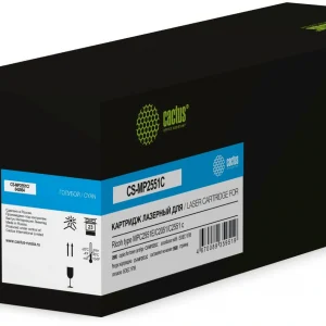 Картридж лазерный Cactus CS-MP2551C 842064 голубой (9500стр.) для Ricoh type MPC2551E/C2051/С2551 с чипом