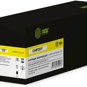 Картридж лазерный Cactus CS-MP2551Y 842062 желтый (9500стр.) для Ricoh type MPC2551E/C2051/С2551 с чипом