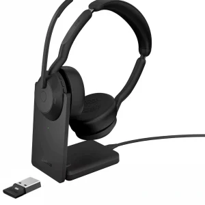 Наушники с микрофоном Jabra Evolve2 55 Link380а MS Stereo Stand черный накладные BT оголовье (25599-999-989)