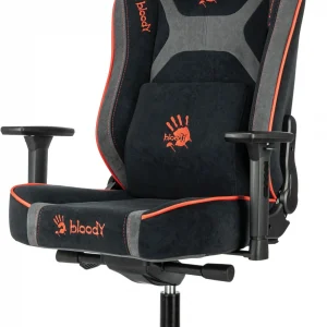 Кресло игровое A4Tech Bloody GC-680 черный/серый искусственная замша с подголов. крестов. металл