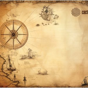 Коврик для мыши Cactus Antique map 220x180x2мм (CS-MPC-P08XS)