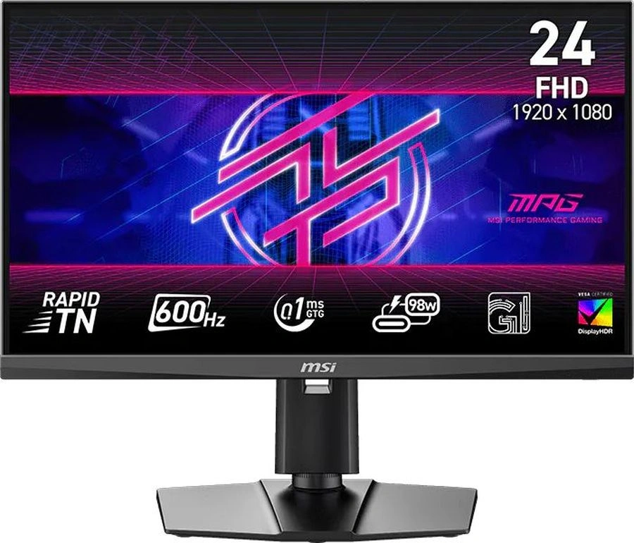Монитор MSI 24.5" MPG 242R X60N черный TN LED 16:9 HDMI матовая HAS Piv 350cd 178гр/178гр 1920x1080 600Hz DP FHD USB 3.3кг