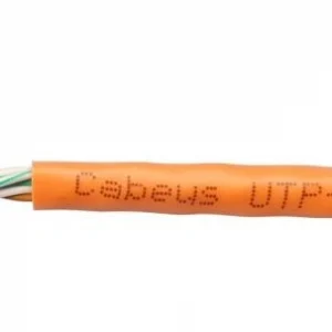 Кабель информационный Cabeus UTP-4P-CAT.5E-SOLID-OR кат.5E U/UTP 4 пары 24AWG PVC внутренний 305м оранжевый