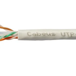 Cabeus UTP-4P-Cat.6-SOLID-LSZH-GY Кабель витая пара UTP (U/UTP), категория 6, 4 пары (23 AWG), одножильный, LSZH нг(А)-HF, серый (305 м)