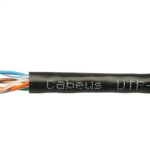 Кабель информационный Cabeus UTP-4P-CAT.5E-SOLID-BK кат.5E U/UTP 4 пары PVC внутренний 305м черный