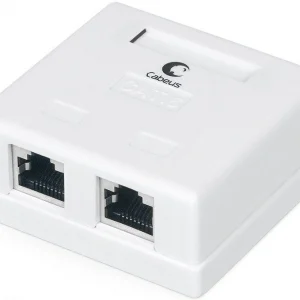 Розетка Cabeus WS-8P8C-CAT.6-SH-2 комп.RJ45 кат.6 бел.