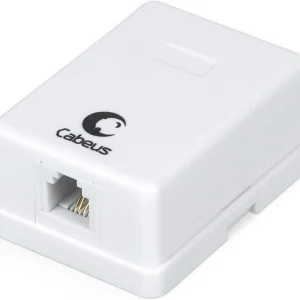 Розетка Cabeus WS-6P4C-TEL-1 телеф.RJ12 1 бел.