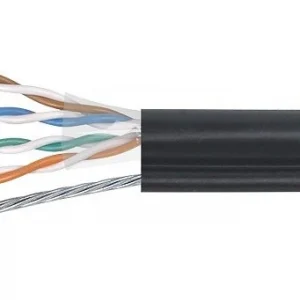 Кабель информационный Cabeus UTP-4P-Cat.5e-SOLID-OUT-PE-UV-100 кат.5E U/UTP 4 пары PE внешний 100м черный