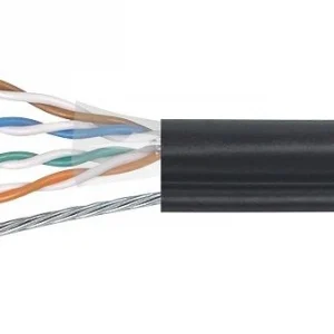 Кабель информационный Cabeus UTP-4P-CAT.5E-SOLID-ST-OUT кат.5E U/UTP 4 пары PE внешний 305м черный