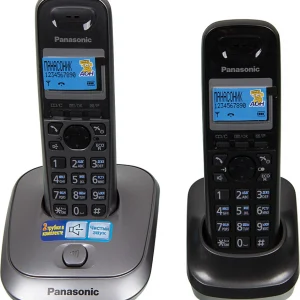 Р/Телефон Dect Panasonic KX-TG2512RU1 серый металлик (труб. в компл.:2шт) АОН