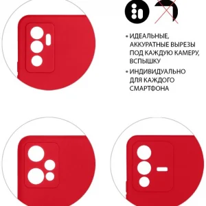 Чехол (клип-кейс) DF для Poco M4 Pro (4G) poCase-03 красный (POCASE-03 (RED))