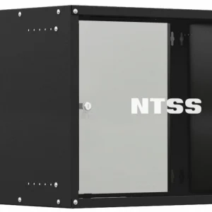 Шкаф коммутационный NTSS Lime (NTSS-WL15U5545GS-BL) настенный 12U 550x450мм пер.дв.стекл несъемн.бок.пан. 30кг черный