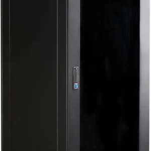 Шкаф серверный Lanmaster (TWT-CBB-47U-6X10-G1) напольный 47U 600x1000мм пер.дв.стекл металл 2 бок.пан. 800кг черный