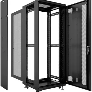 Шкаф серверный Cabeus (ND-05C-42U60/100-BK) напольный 42U 600x1000мм пер.дв.металл.перф. металл 800кг черный 900мм 2055мм 20 сталь