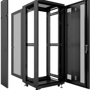 Шкаф коммутационный Cabeus (ND-05C-42U60/80-BK) напольный 42U 600x800мм пер.дв.перфор. задн.дв.перфор. 800кг черный 700мм 97.3кг 220град. 2055мм IP20 сталь