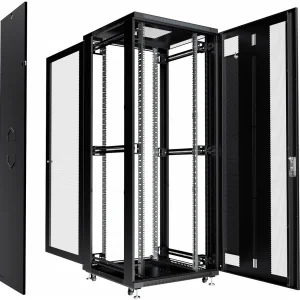 Шкаф коммутационный Cabeus (ND-05C-42U80/80-BK) напольный 42U 800x800мм пер.дв.перфор. задн.дв.перфор. 800кг черный 700мм 2055мм IP20 сталь