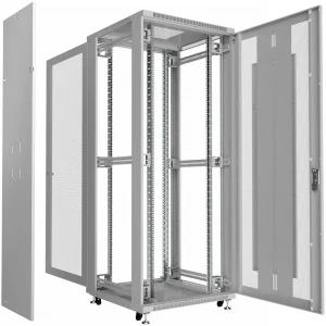 Шкаф коммутационный Cabeus (ND-05C-42U80/80) напольный 42U 800x800мм пер.дв.перфор. задн.дв.перфор. 800кг серый 700мм 2055мм IP20 сталь