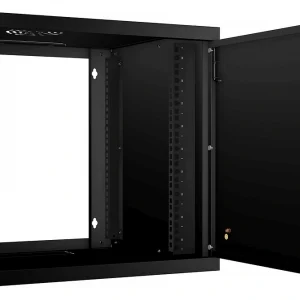 Шкаф коммутационный Cabeus (WSC-05D-9U55/45M-BK) настенный 9U 550x450мм пер.дв.металл 30кг черный 390мм IP20 металл